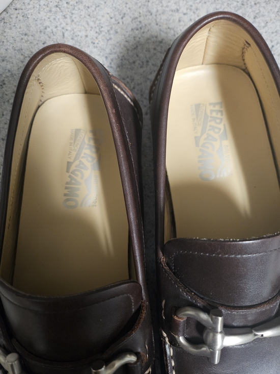 Men\'s SALVATORE FERRAGAMO  Dark Brown Leather Loafers Size US 9.5 main image 15